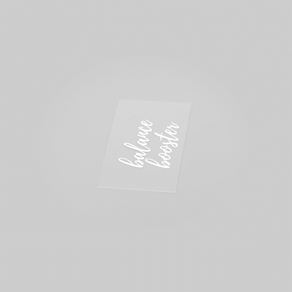Label Tek Plastic Balance Booster Label - Clear with White Font, Water-Resistant - 2" x 1" - 100 count box