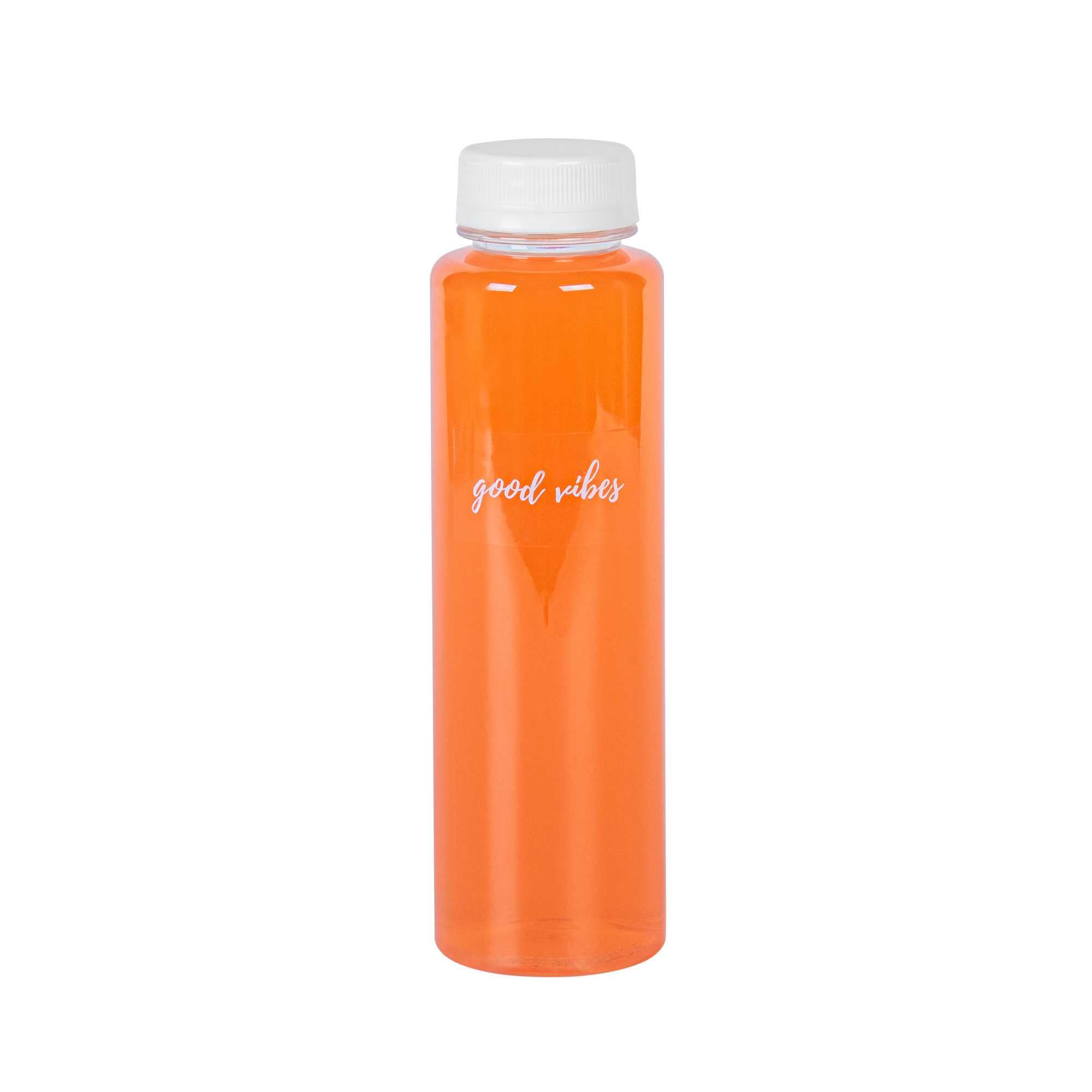 Label Tek Plastic Good Vibes Label - Clear with White Font, Water-Resistant - 2" x 1" - 100 count box