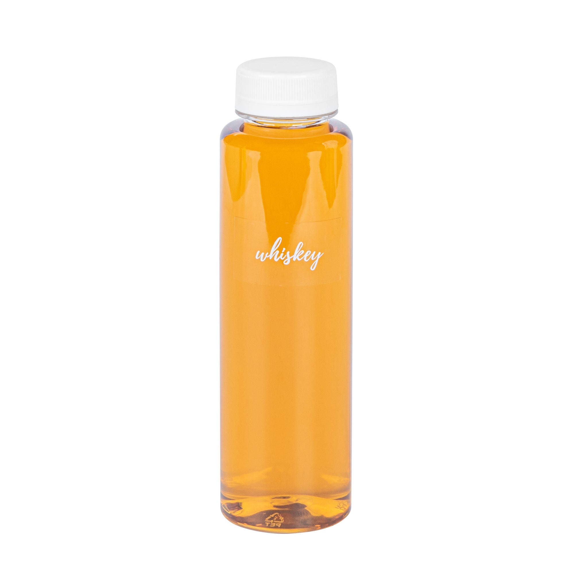 Label Tek Plastic Whiskey Label - Clear with White Font, Water-Resistant - 2" x 1" - 100 count box