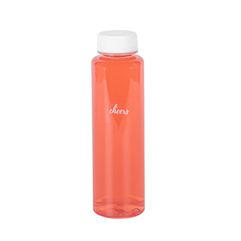Label Tek Plastic Cheers Label - Clear with White Font, Water-Resistant - 2" x 1" - 100 count box