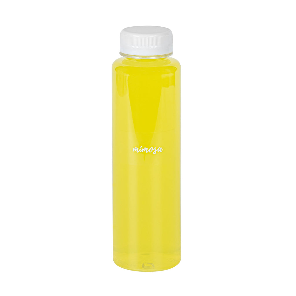 Label Tek Plastic Mimosa Label - Clear with White Font, Water-Resistant - 2" x 1" - 100 count box