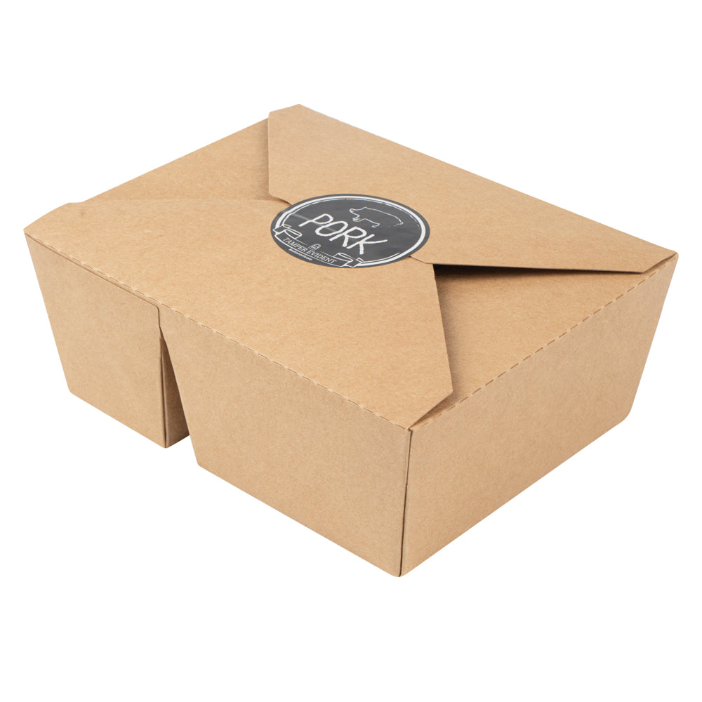 Label Tek Plastic Pork Label - Black with White Font, Tamper-Evident - 2" x 2" - 500 count box