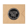 Label Tek Plastic Gluten Free Label - Black with White Font, Tamper-Evident - 2" x 2" - 500 count box