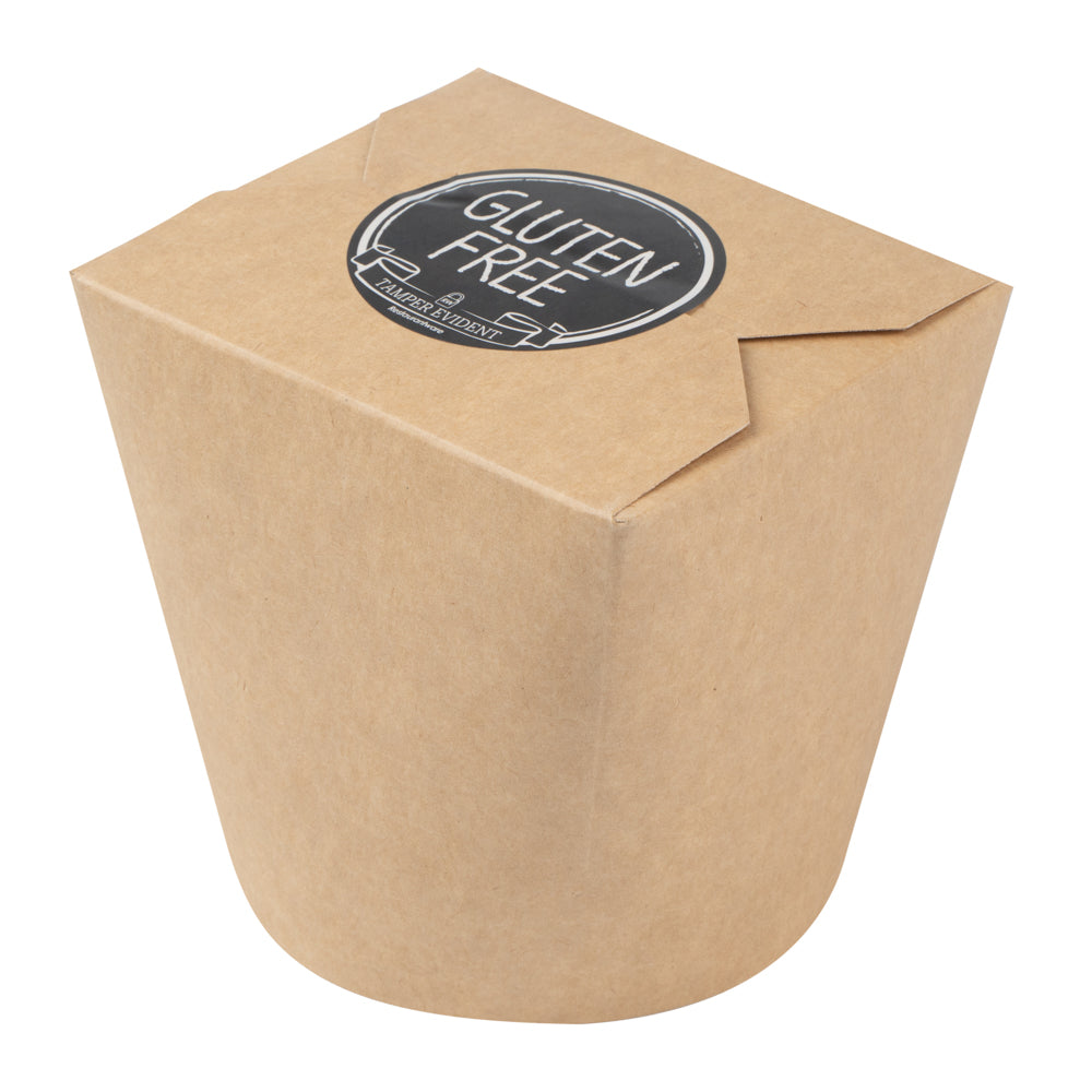 Label Tek Plastic Gluten Free Label - Black with White Font, Tamper-Evident - 2" x 2" - 500 count box