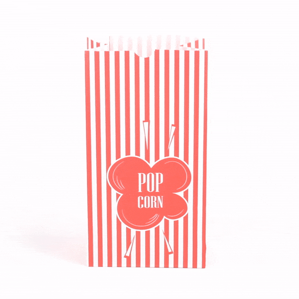 Bag Tek 2 oz Red Paper Popcorn Bag - 5 1/4" x 3" x 10" - 100 count box