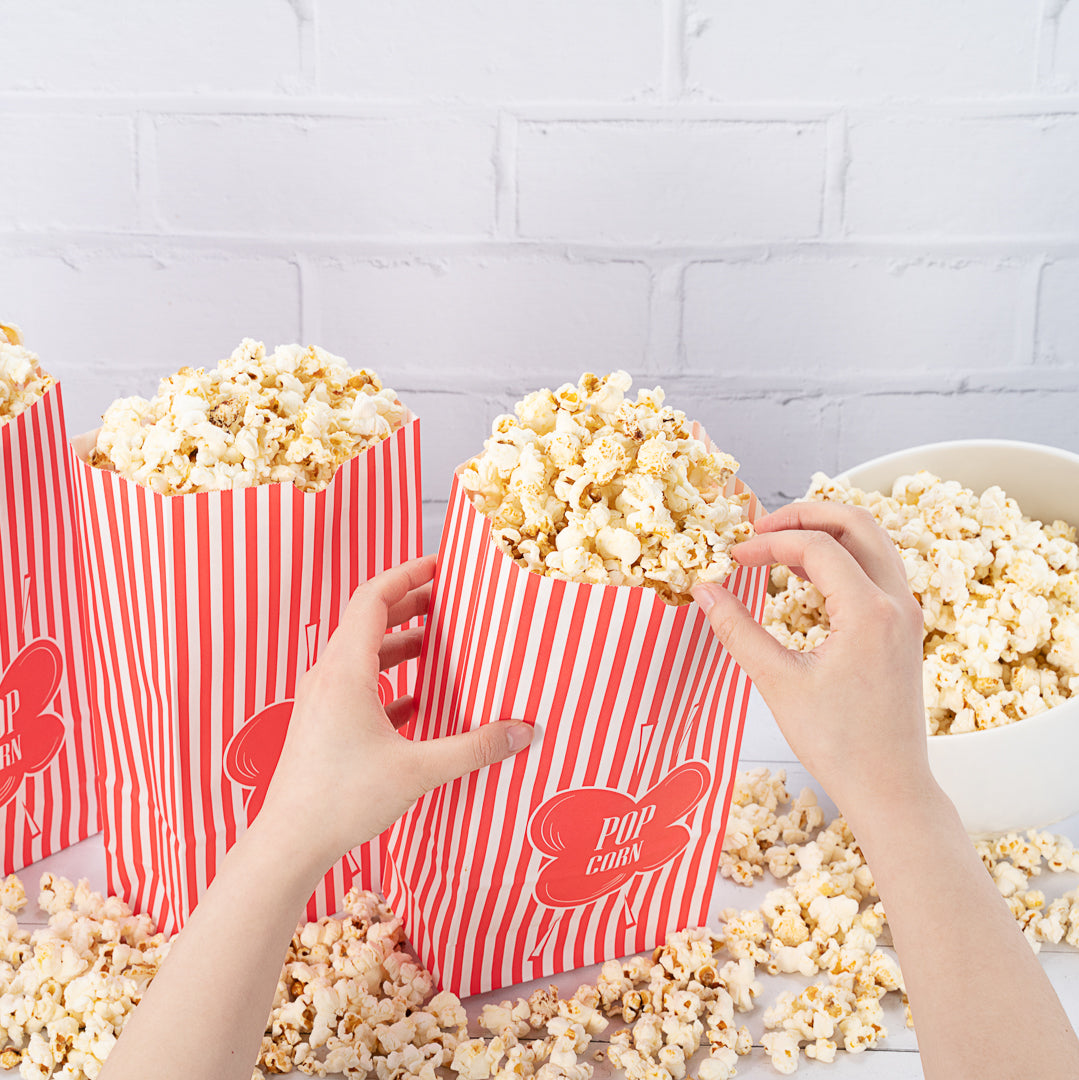 Bag Tek 2 oz Red Paper Popcorn Bag - 5 1/4" x 3" x 10" - 100 count box