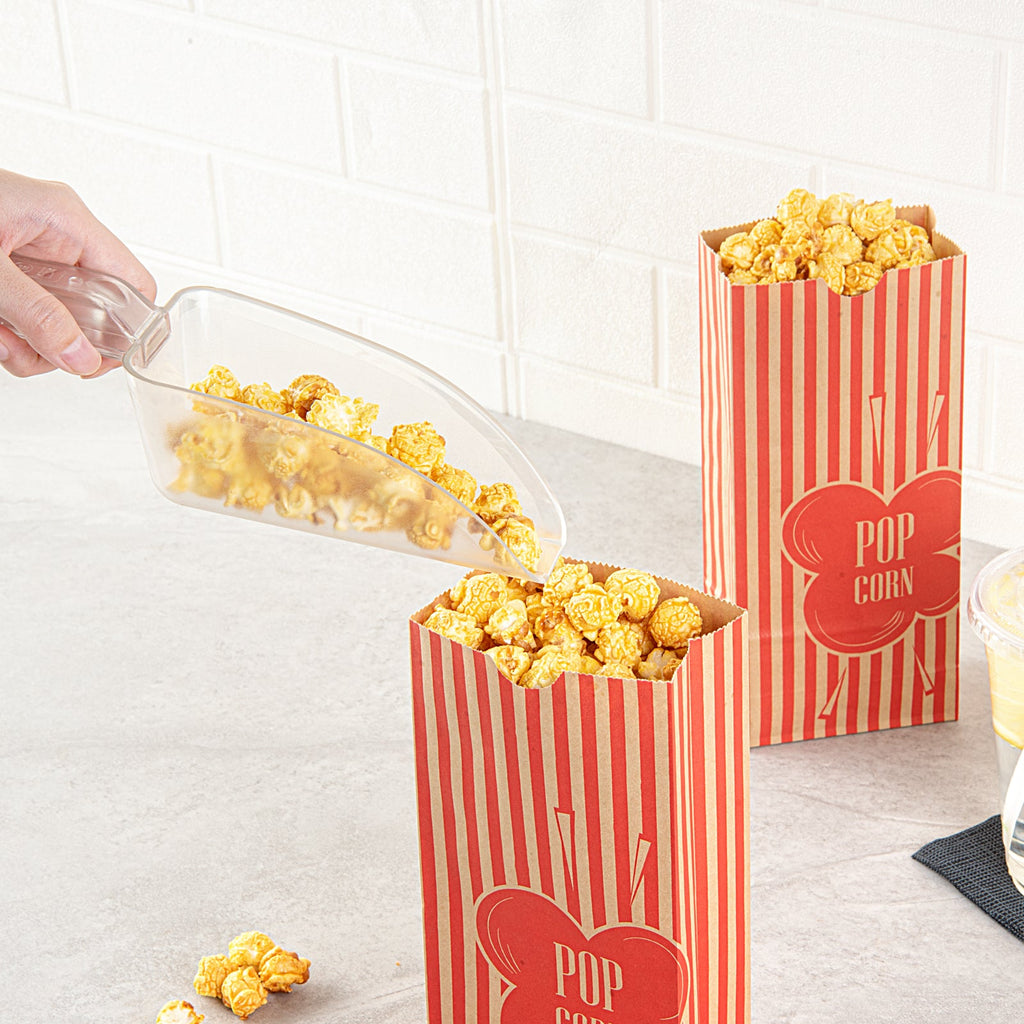 Bag Tek 2 oz Red and Kraft Paper Popcorn Bag - 5 1/4" x 3" x 10" - 100 count box