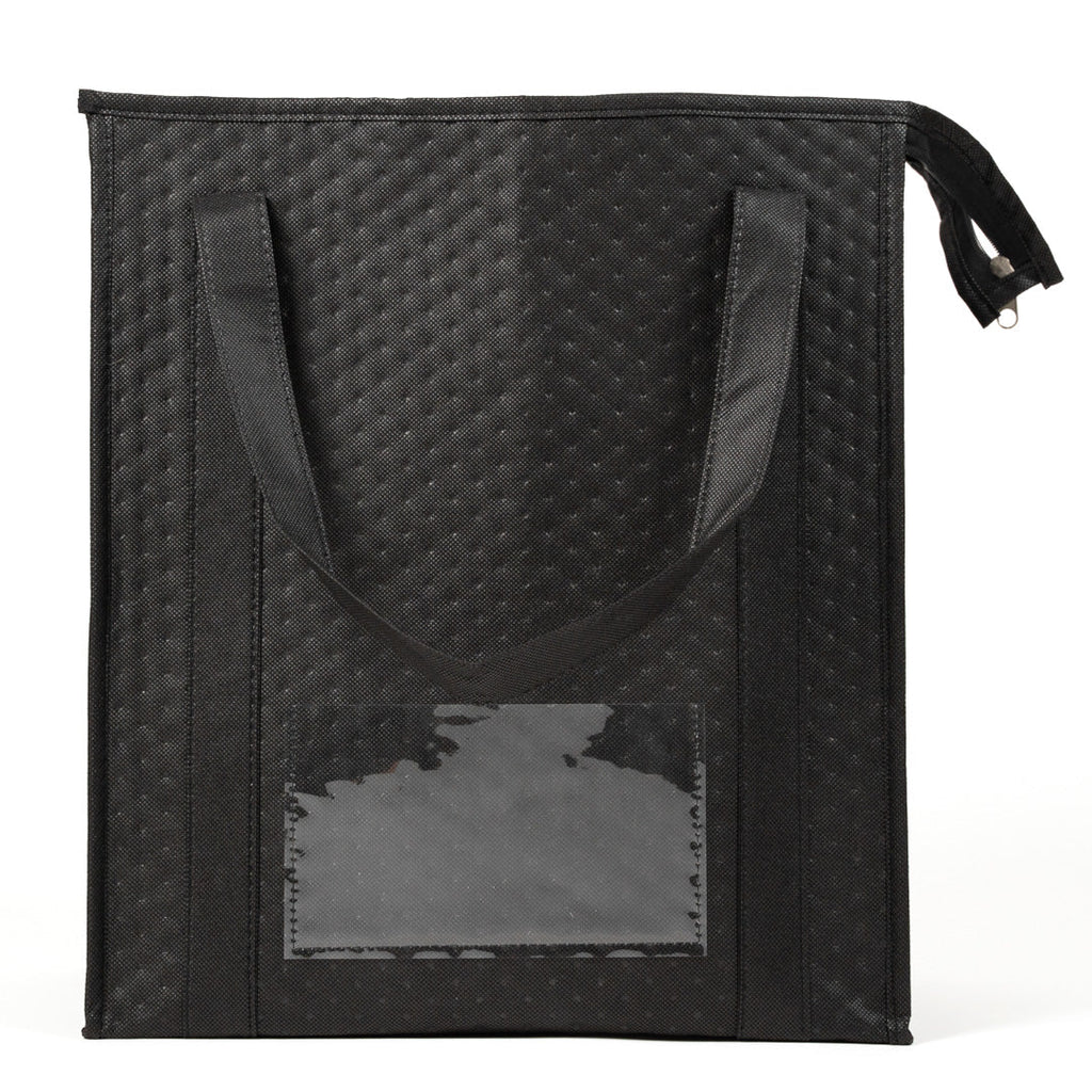 Delivery Tek Black Food Delivery Bag - Insulated - 15" x 13 1/4" x 9 1/2" - 10 count box