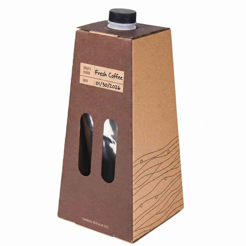 Cater Tek 96 oz Kraft Paper Beverage Take Out Container - 12 Cups - 10 count box