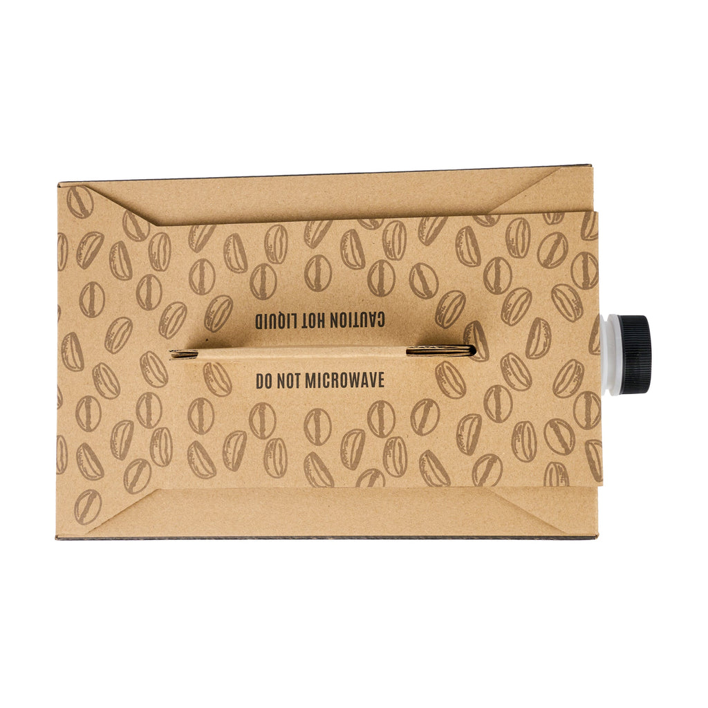Cater Tek 160 oz Black Paper Coffee Take Out Box - 20 Cups - 10 3/4" x 7 1/2" x 7 3/4" - 10 count box