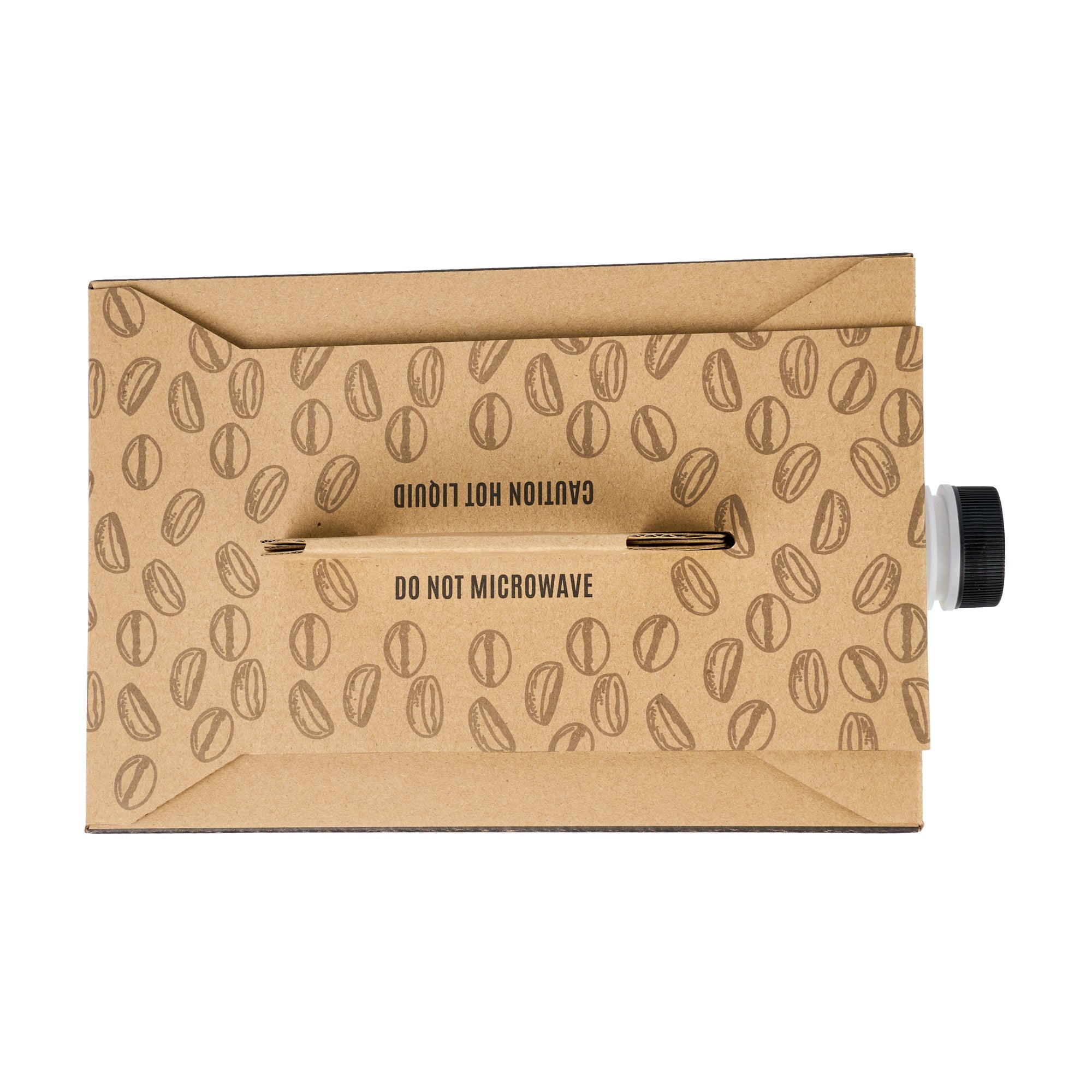 Cater Tek 160 oz Black Paper Coffee Take Out Box - 20 Cups - 10 3/4" x 7 1/2" x 7 3/4" - 10 count box