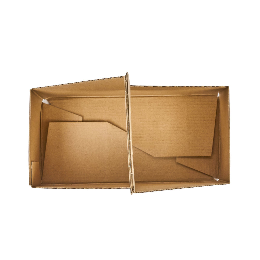 Cater Tek Kraft and Green Paper Drink Carrier - Holds 2 - 9" x 4 1/2" x 4" - 100 count box