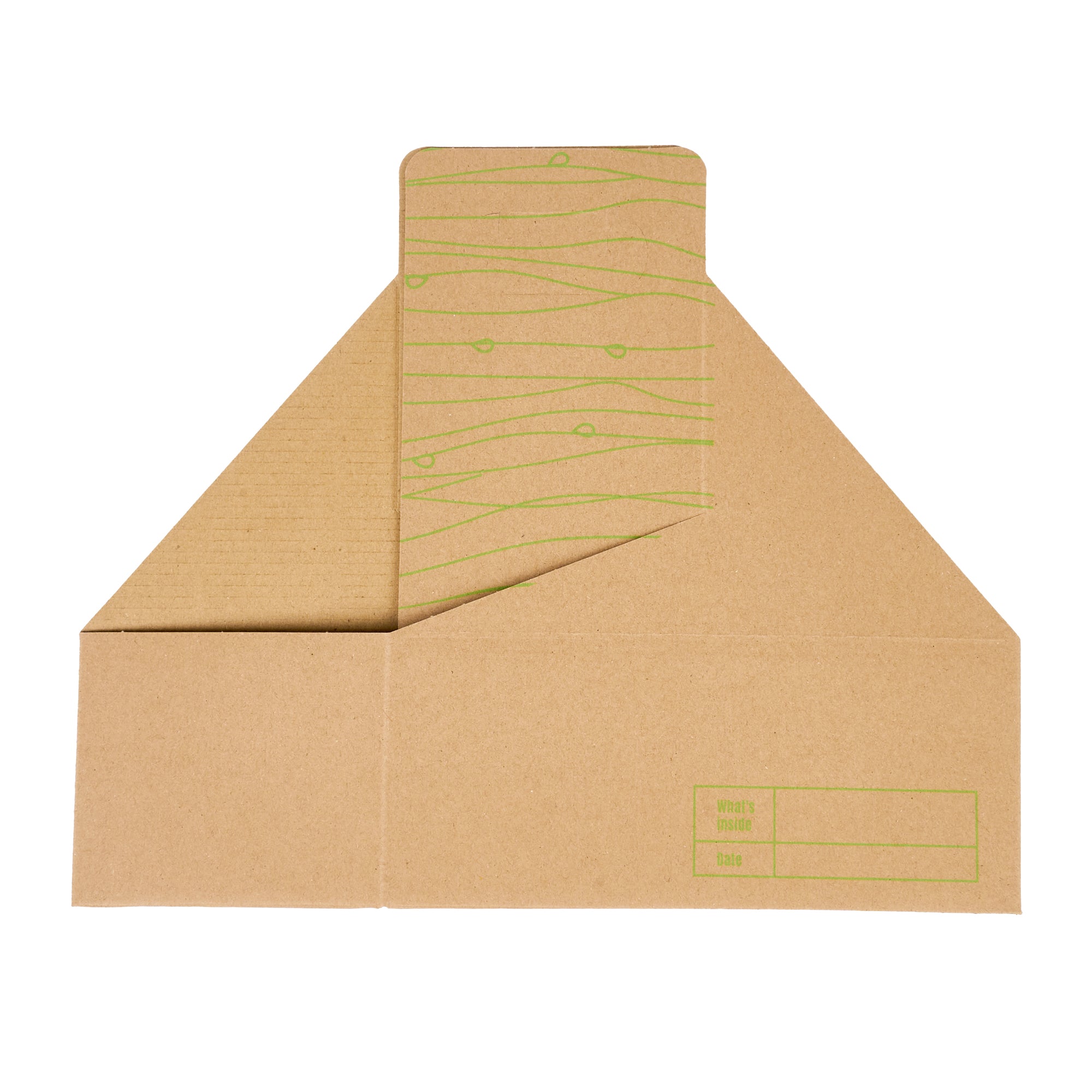 Cater Tek Kraft and Green Paper Drink Carrier - Holds 2 - 9" x 4 1/2" x 4" - 100 count box