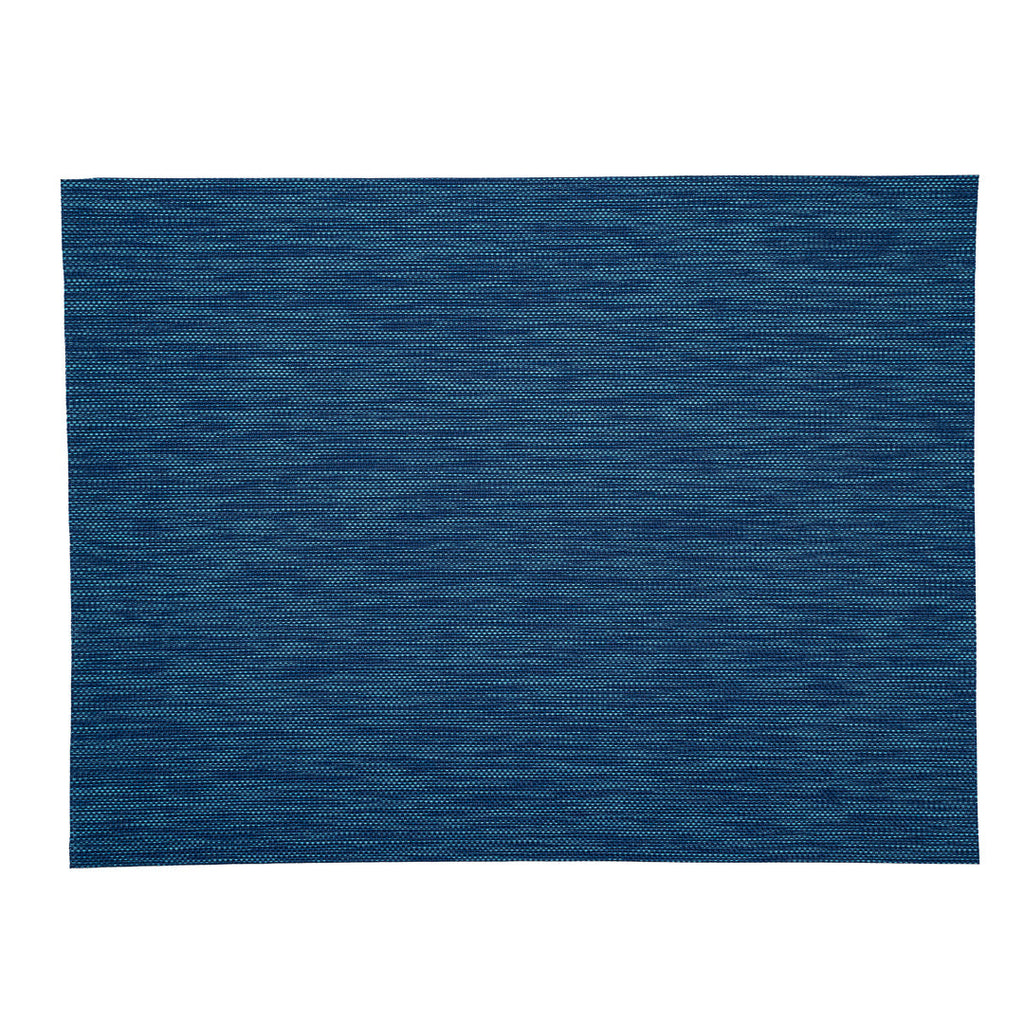 Sovereign Rectangle Blue Vinyl Woven Placemat - 16" x 12" - 6 count box
