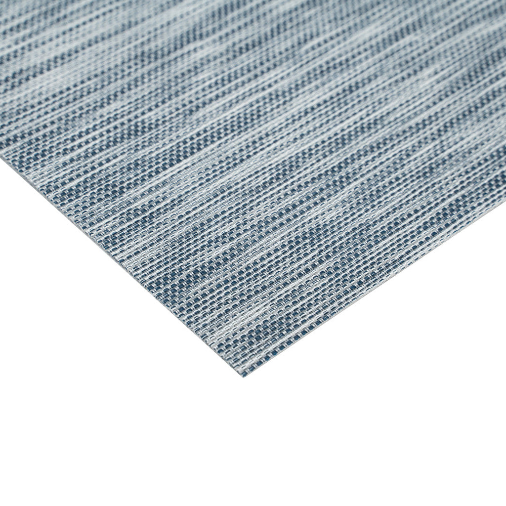 Sovereign Rectangle Gray Vinyl Woven Placemat - 16" x 12" - 6 count box
