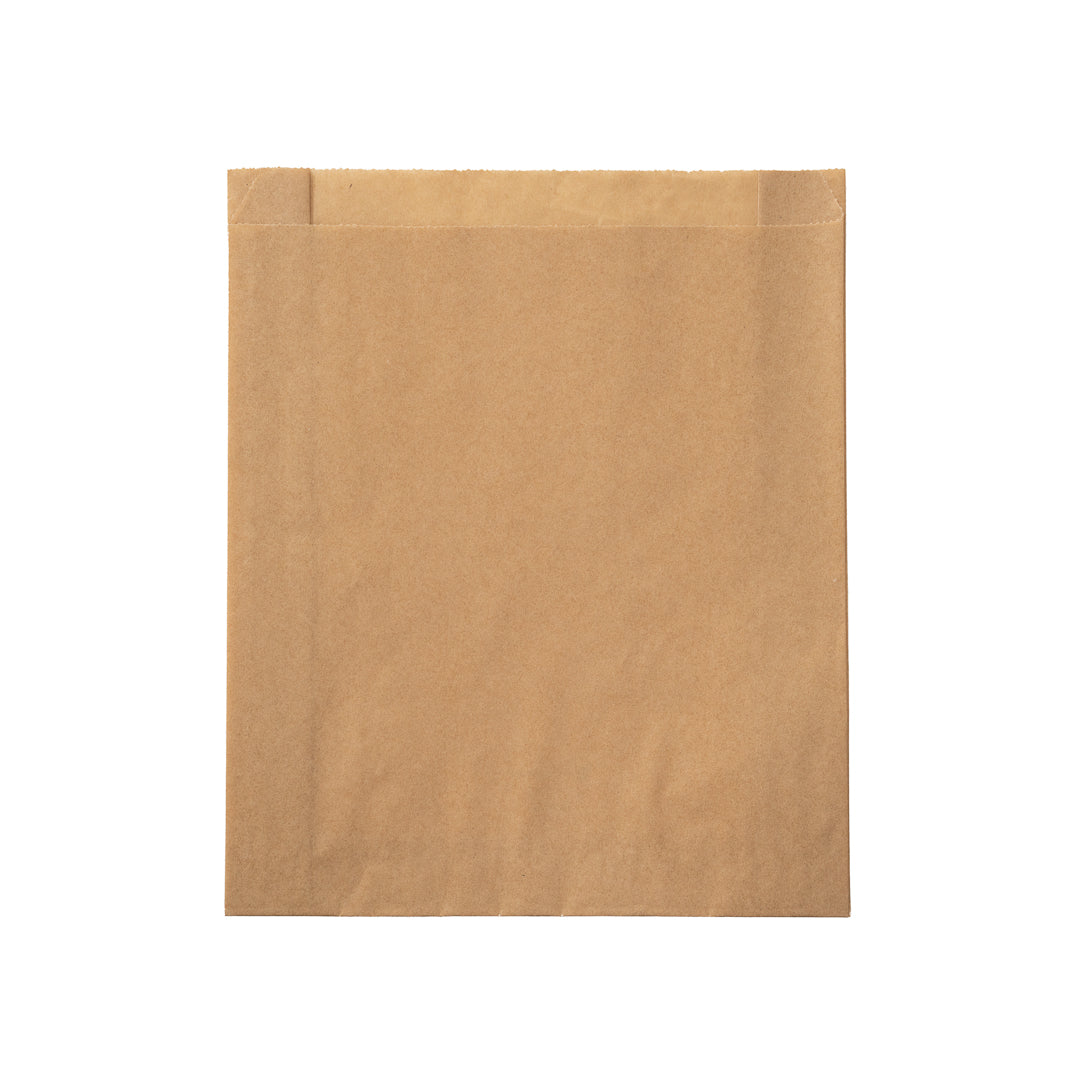 Bag Tek Kraft Paper Sandwich / Snack Bag - Silicone-Coated - 7" x 2" x 9" - 100 count box