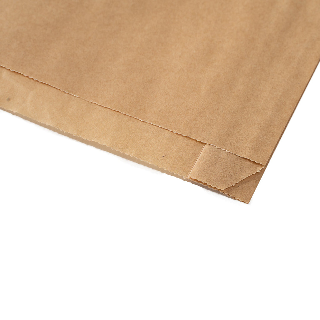 Bag Tek Kraft Paper Sandwich / Snack Bag - Silicone-Coated - 7" x 2" x 9" - 100 count box