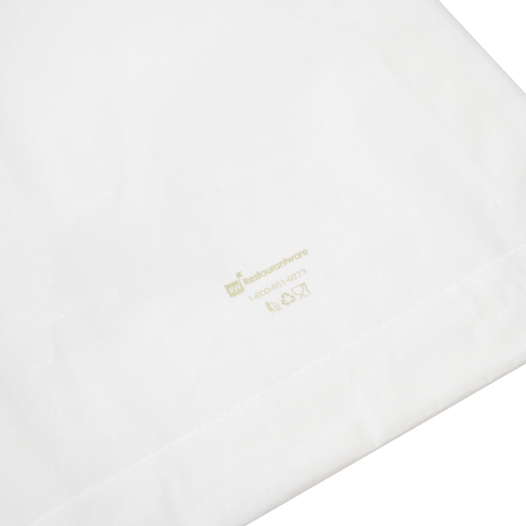 Bag Tek White Paper Sandwich / Snack Bag - Silicone-Coated - 7" x 2" x 9" - 100 count box