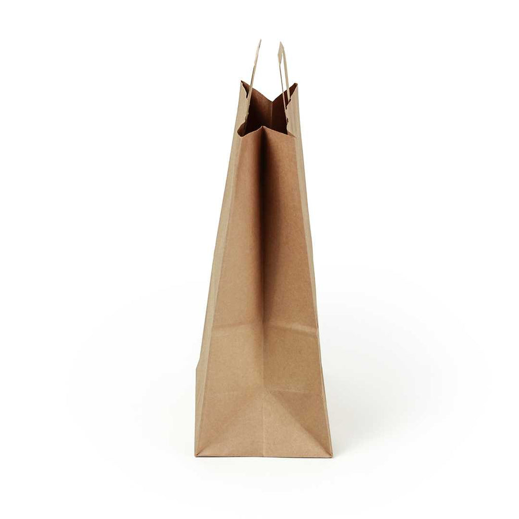 Bag Tek Kraft Paper Retail Bag - with Handles - 12" x 7" x 17" - 20 count box