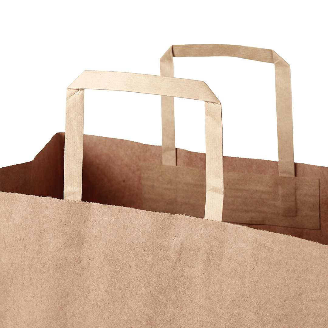 Bag Tek Kraft Paper Retail Bag - with Handles - 12" x 7" x 17" - 20 count box