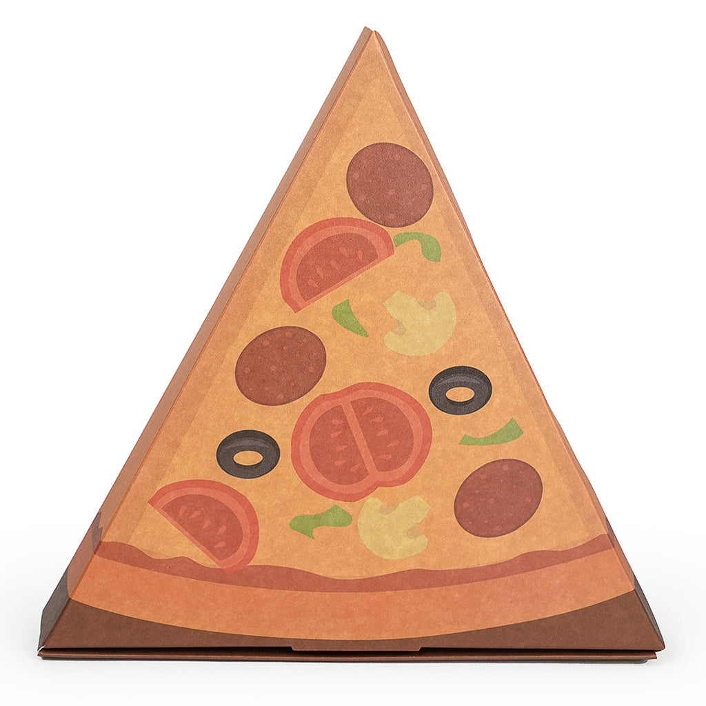 Eco Pie Kraft Paper Pizza Slice Box - Clamshell - 9 1/4" x 10 1/4" x 1 3/4" - 100 count box