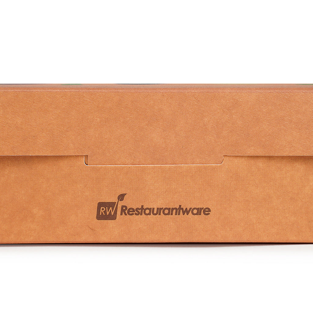 Eco Pie Kraft Paper Pizza Slice Box - Clamshell - 9 1/4" x 10 1/4" x 1 3/4" - 100 count box