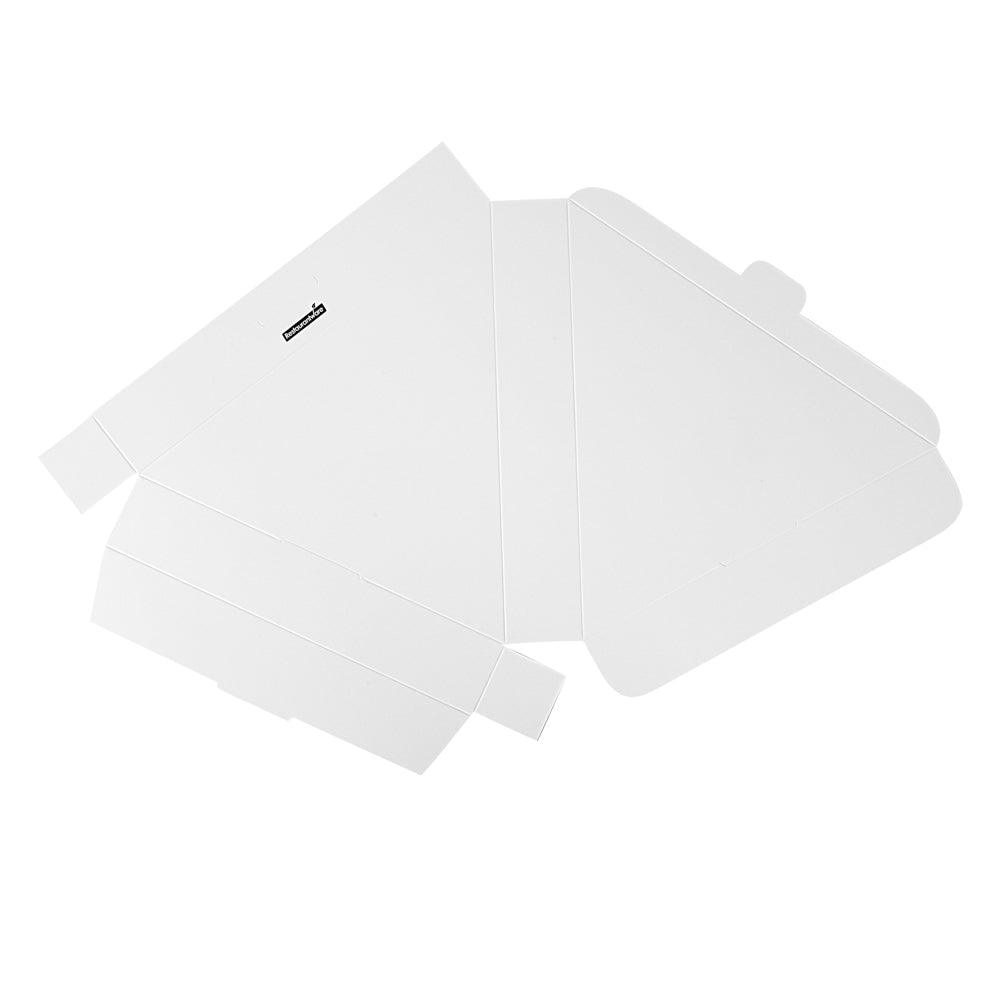 Eco Pie White Paper Pizza Slice Box - Clamshell - 9 1/4" x 10 1/4" x 1 3/4" - 100 count box