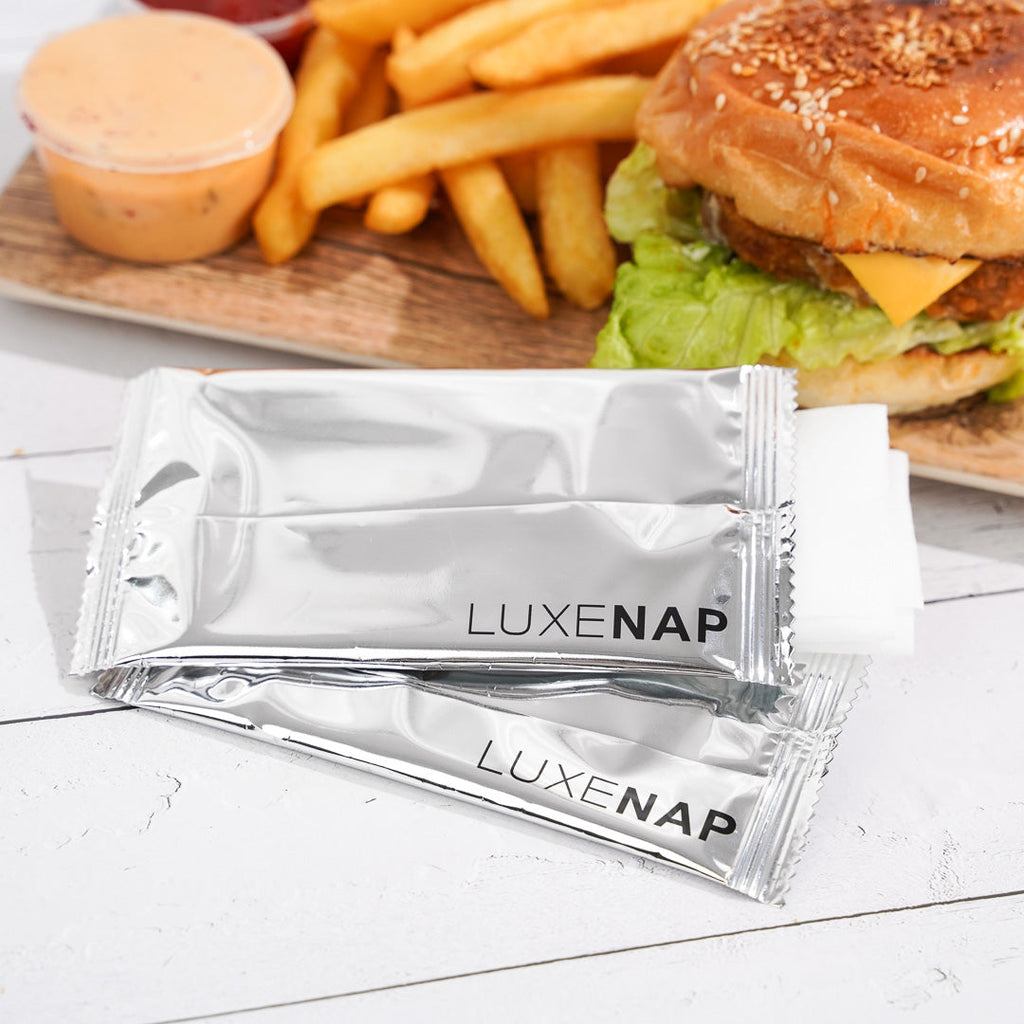 Luxenap White Moist Towelette - Aloe-Scented, Alcohol Free - 5 1/4" x 2 1/2" - 100 count box