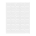 Label Tek Plastic Black Tea Label - Clear with White Font, Water-Resistant - 2" x 1" - 100 count box