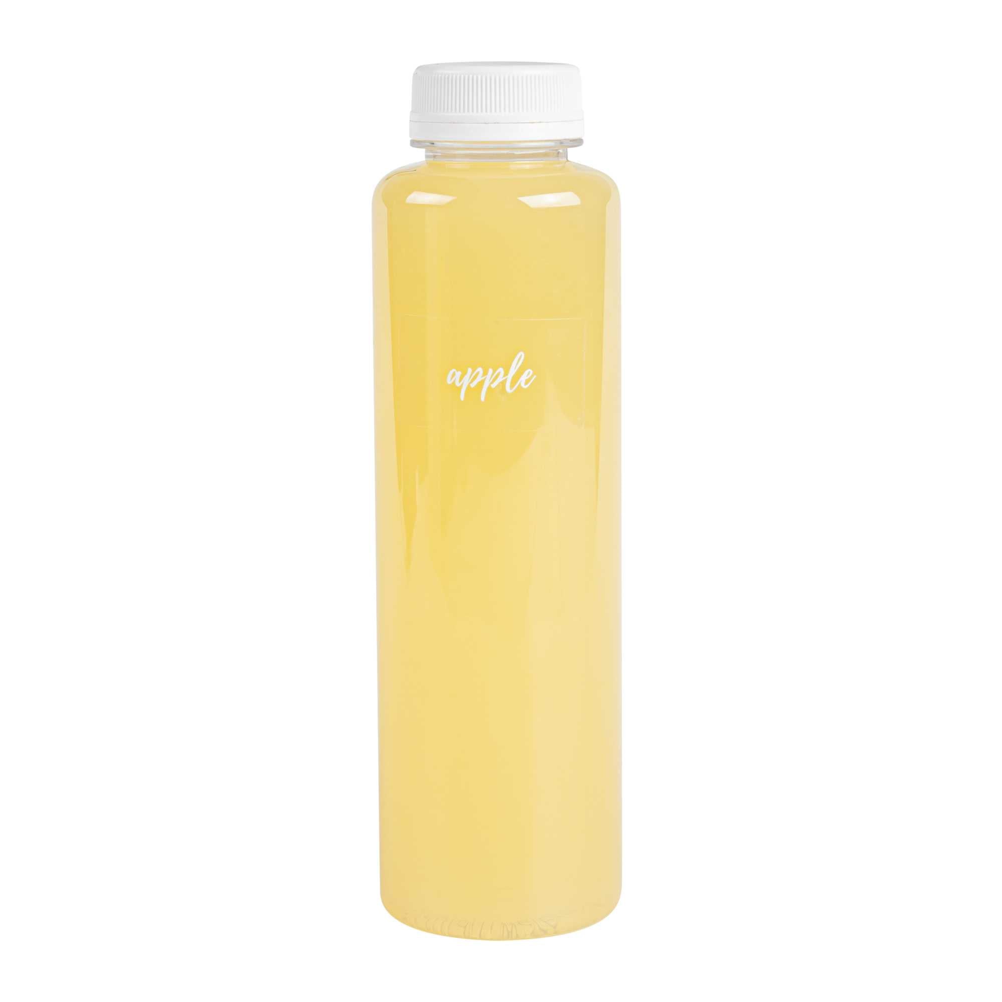 Label Tek Plastic Apple Label - Clear with White Font, Water-Resistant - 2" x 1" - 100 count box