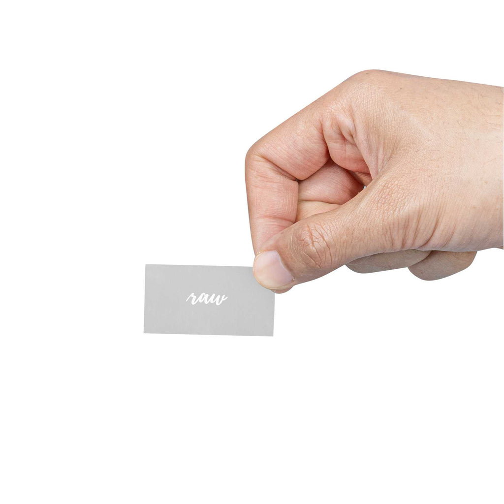 Label Tek Plastic Raw Label - Clear with White Font, Water-Resistant - 2" x 1" - 100 count box