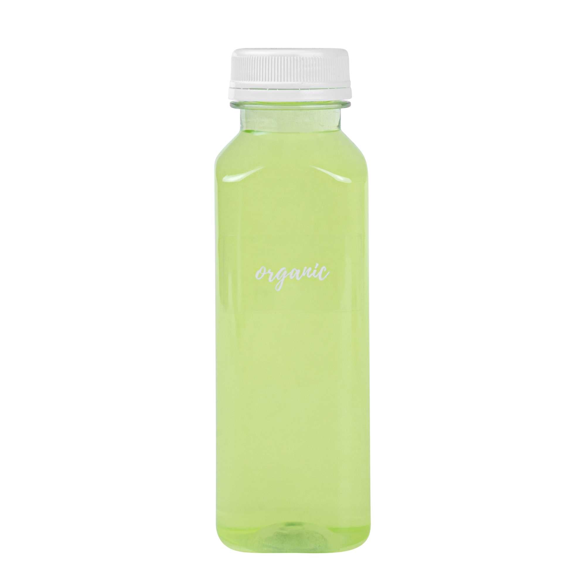 Label Tek Plastic Organic Label - Clear with White Font, Water-Resistant - 2" x 1" - 100 count box