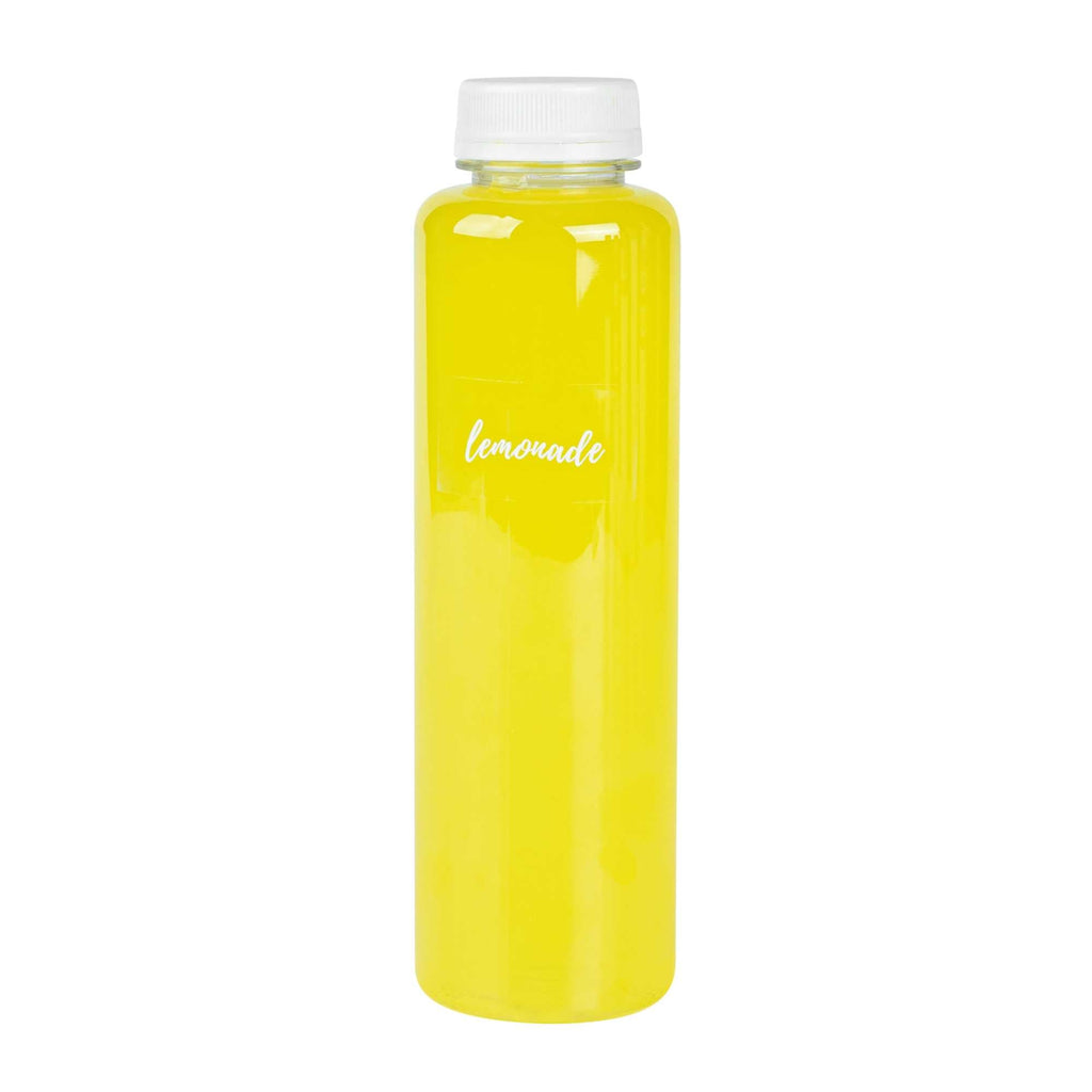 Label Tek Plastic Lemonade Label - Clear with White Font, Water-Resistant - 2" x 1" - 100 count box