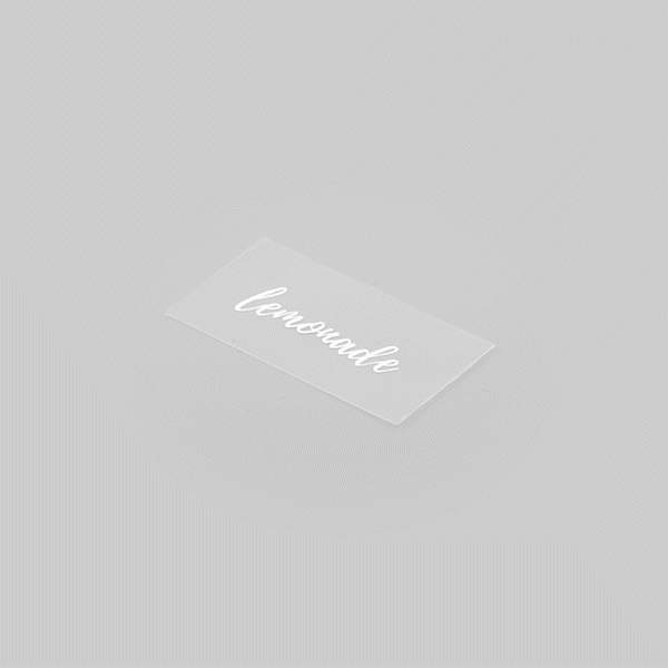 Label Tek Plastic Lemonade Label - Clear with White Font, Water-Resistant - 2" x 1" - 100 count box
