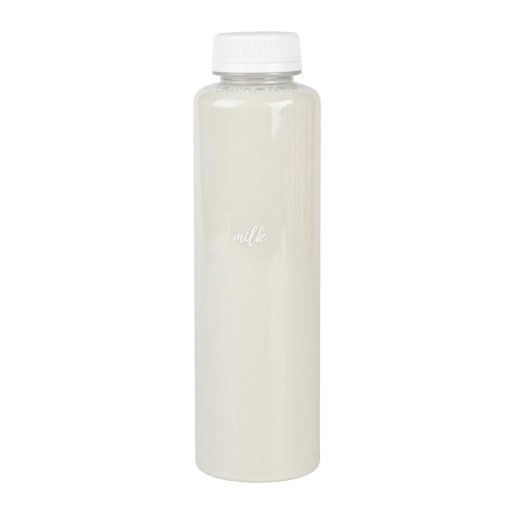 Label Tek Plastic Milk Label - Clear with White Font, Water-Resistant - 2" x 1" - 100 count box