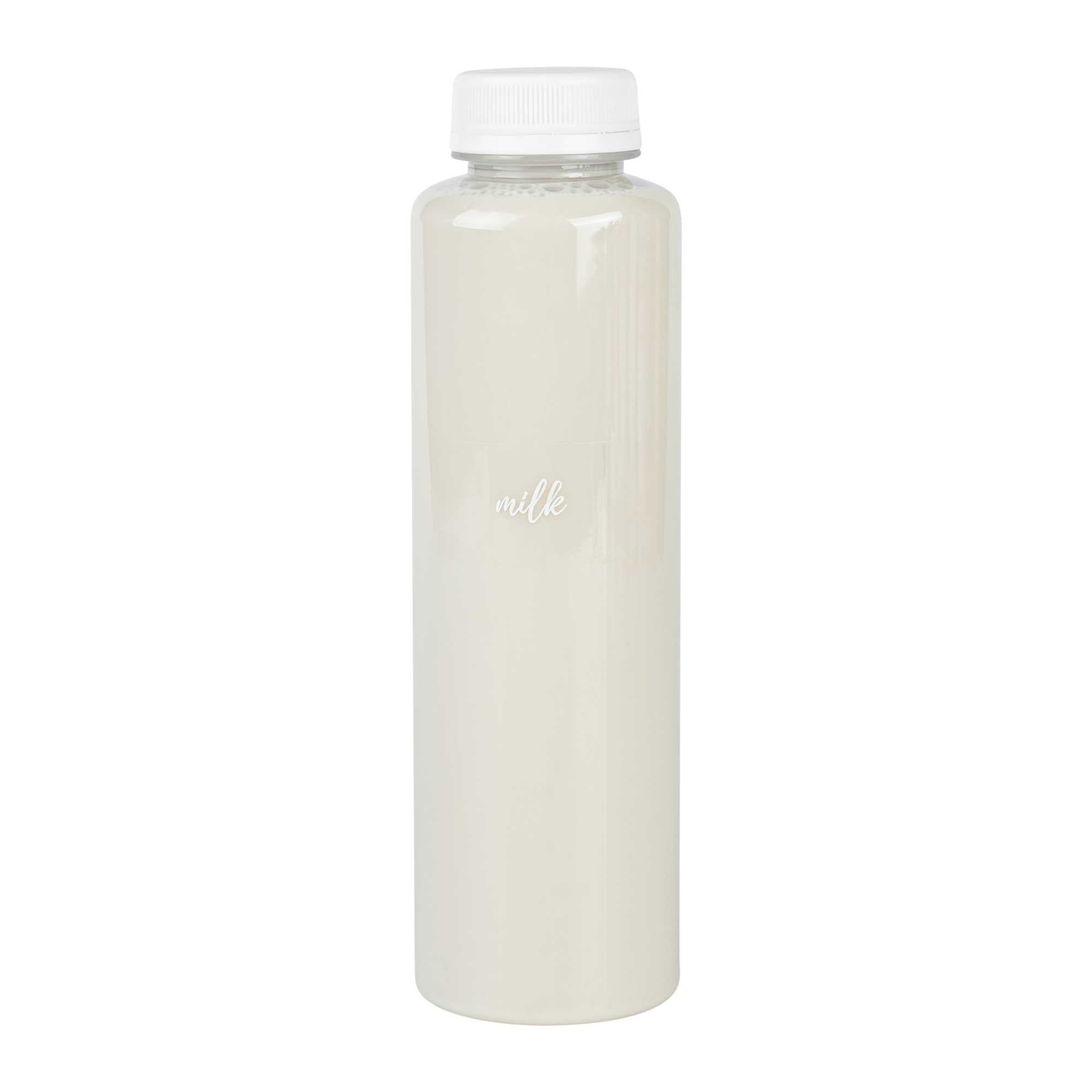 Label Tek Plastic Milk Label - Clear with White Font, Water-Resistant - 2" x 1" - 100 count box