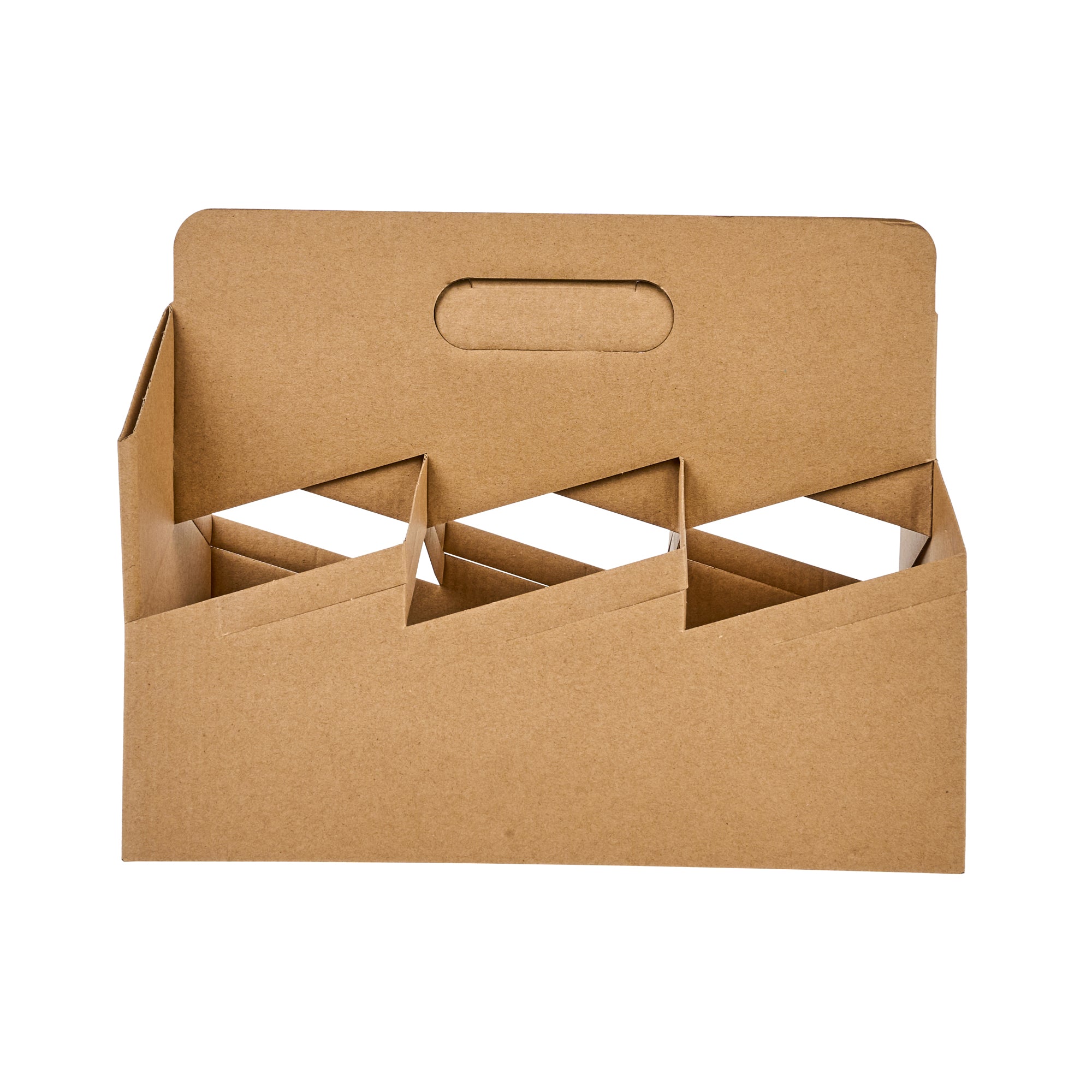 Restpresso Kraft Paper Altalena Drink Carrier - Fits 6 Cups - 11 3/4" x 7 3/4" x 9 1/2" - 100 count box