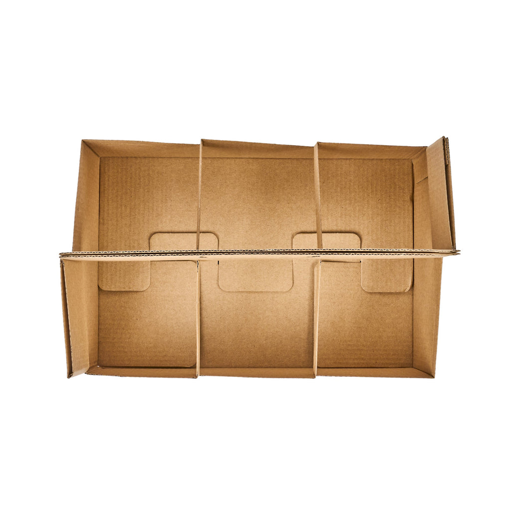 Restpresso Kraft Paper Altalena Drink Carrier - Fits 6 Cups - 11 3/4" x 7 3/4" x 9 1/2" - 100 count box