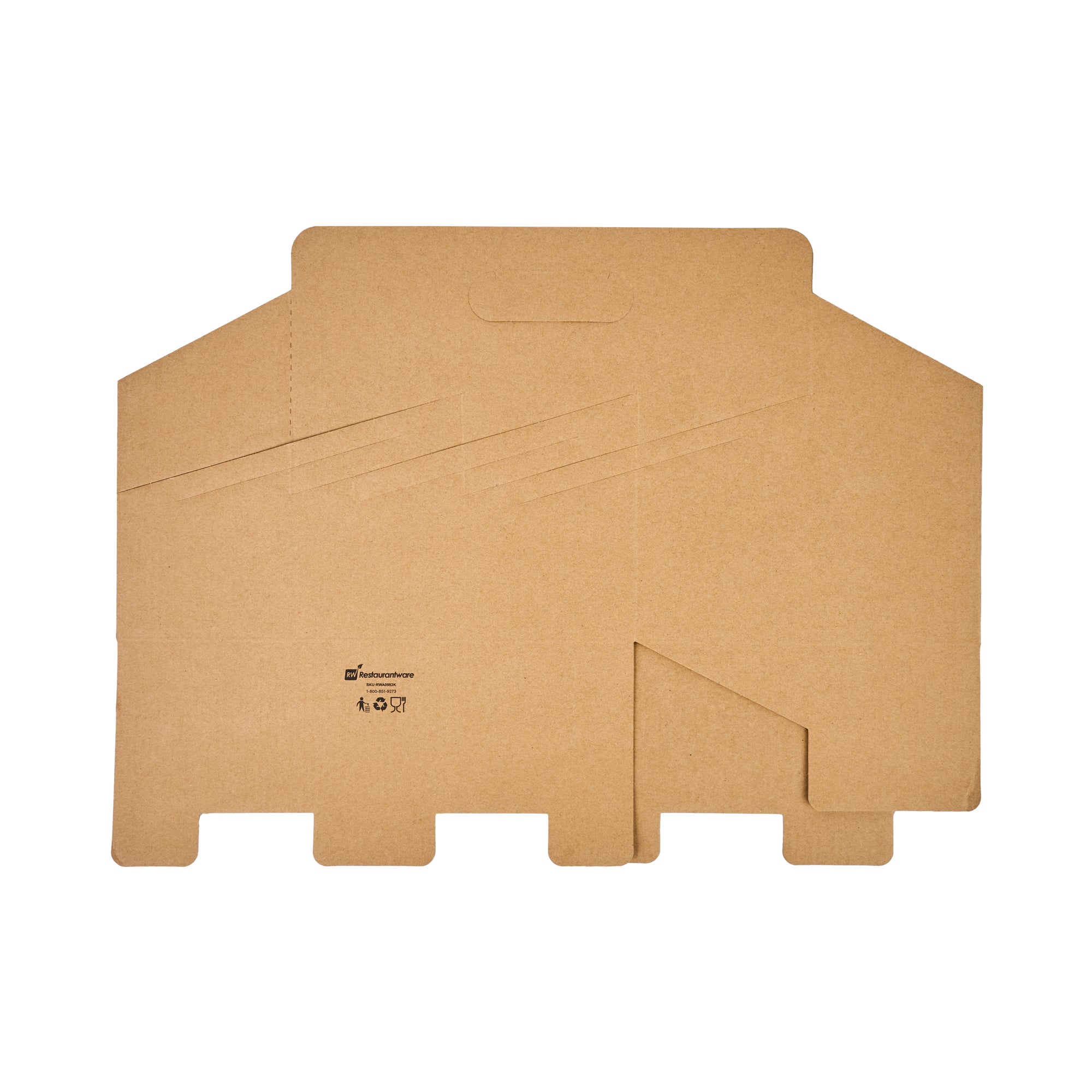 Restpresso Kraft Paper Altalena Drink Carrier - Fits 6 Cups - 11 3/4" x 7 3/4" x 9 1/2" - 100 count box