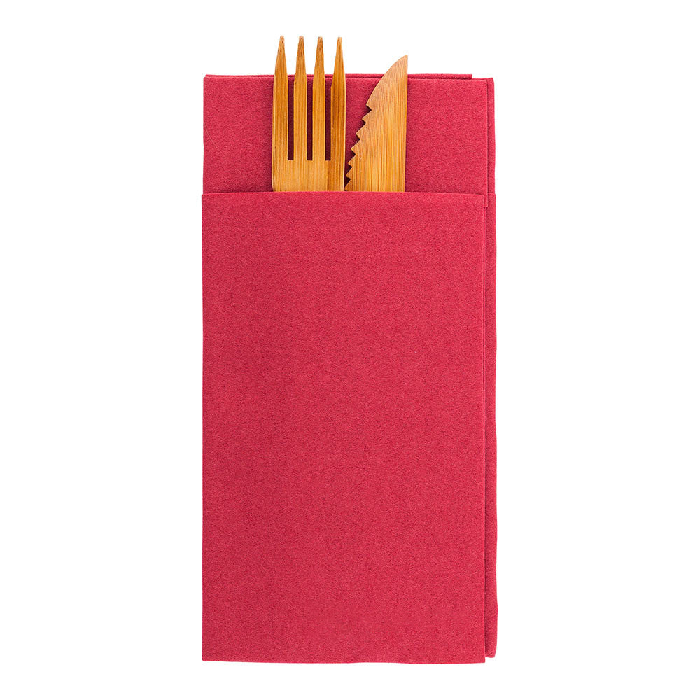 Luxenap Burgundy Paper Napkin - Air Laid, Kangaroo - 15 3/4" x 15 3/4" - 40 count box