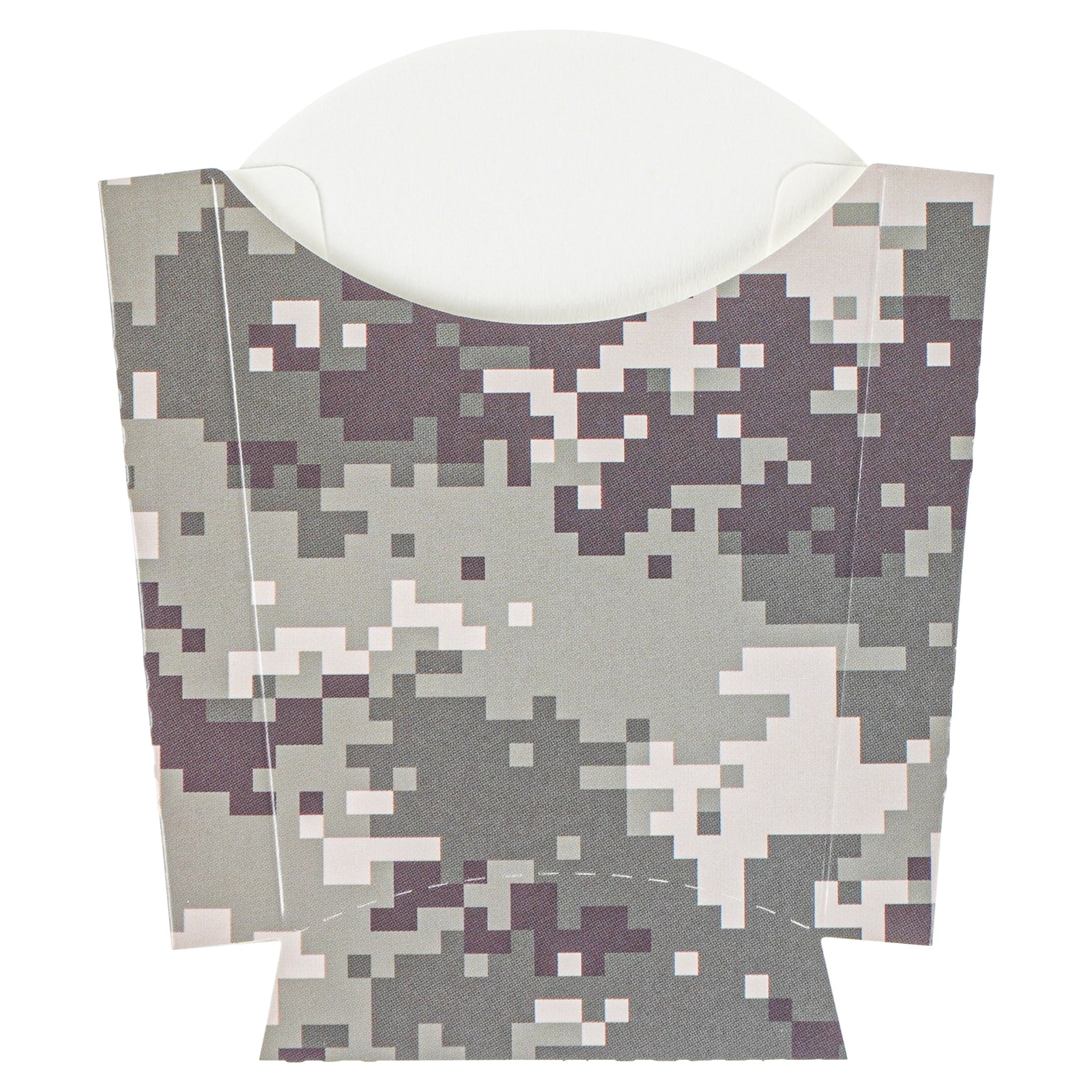Bio Tek 2 oz Camouflage Paper Fry Cup / Snack Container - 4" x 2 3/4" x 3 1/2" - 100 count box