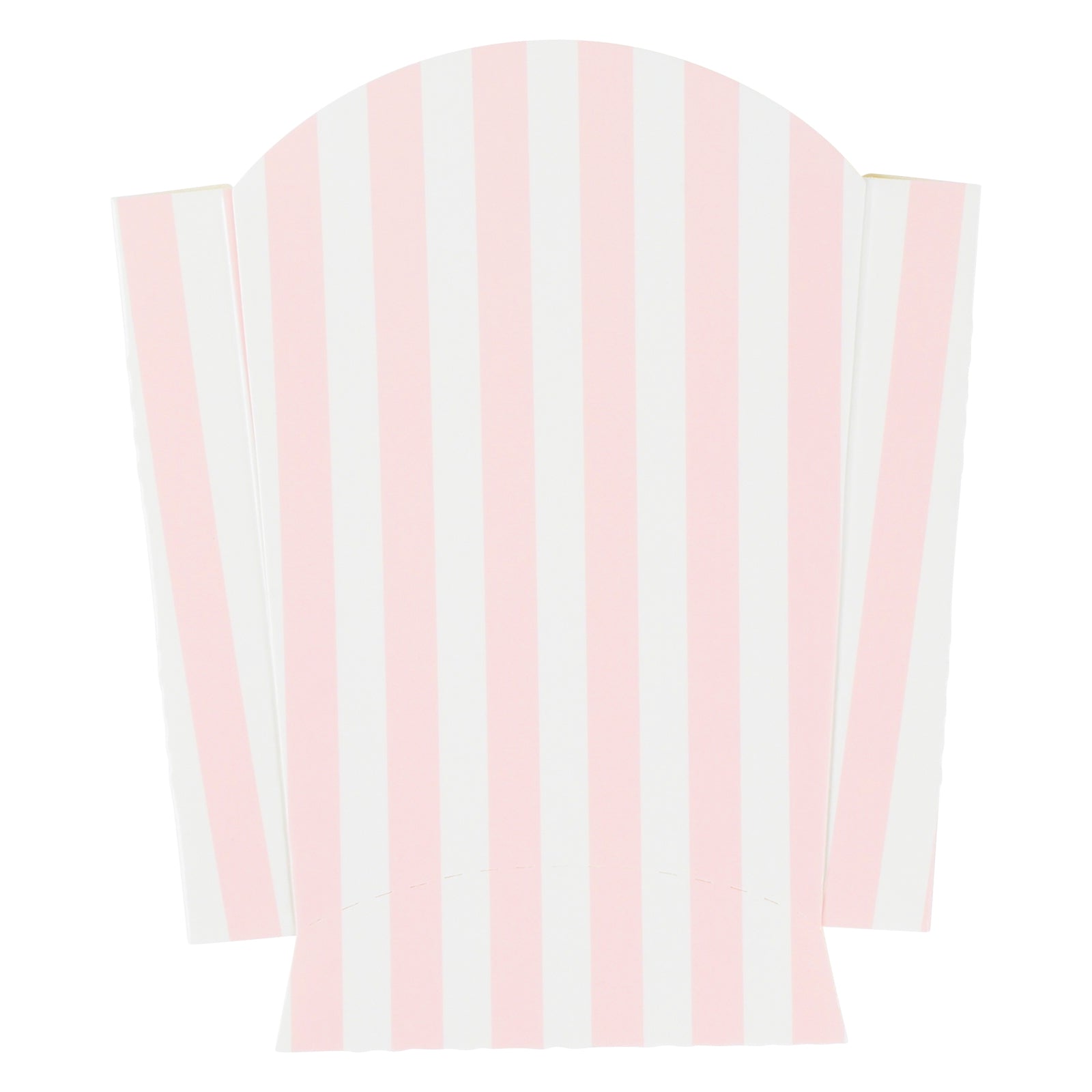 Bio Tek 2 oz Pink and White Stripe Paper Fry Cup / Snack Container - 4" x 2 3/4" x 3 1/2" - 100 count box
