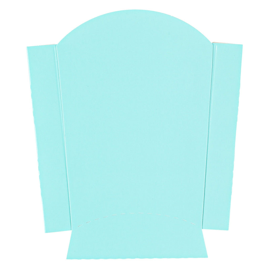 Bio Tek 2 oz Turquoise Paper Fry Cup / Snack Container - 4" x 2 3/4" x 3 1/2" - 100 count box