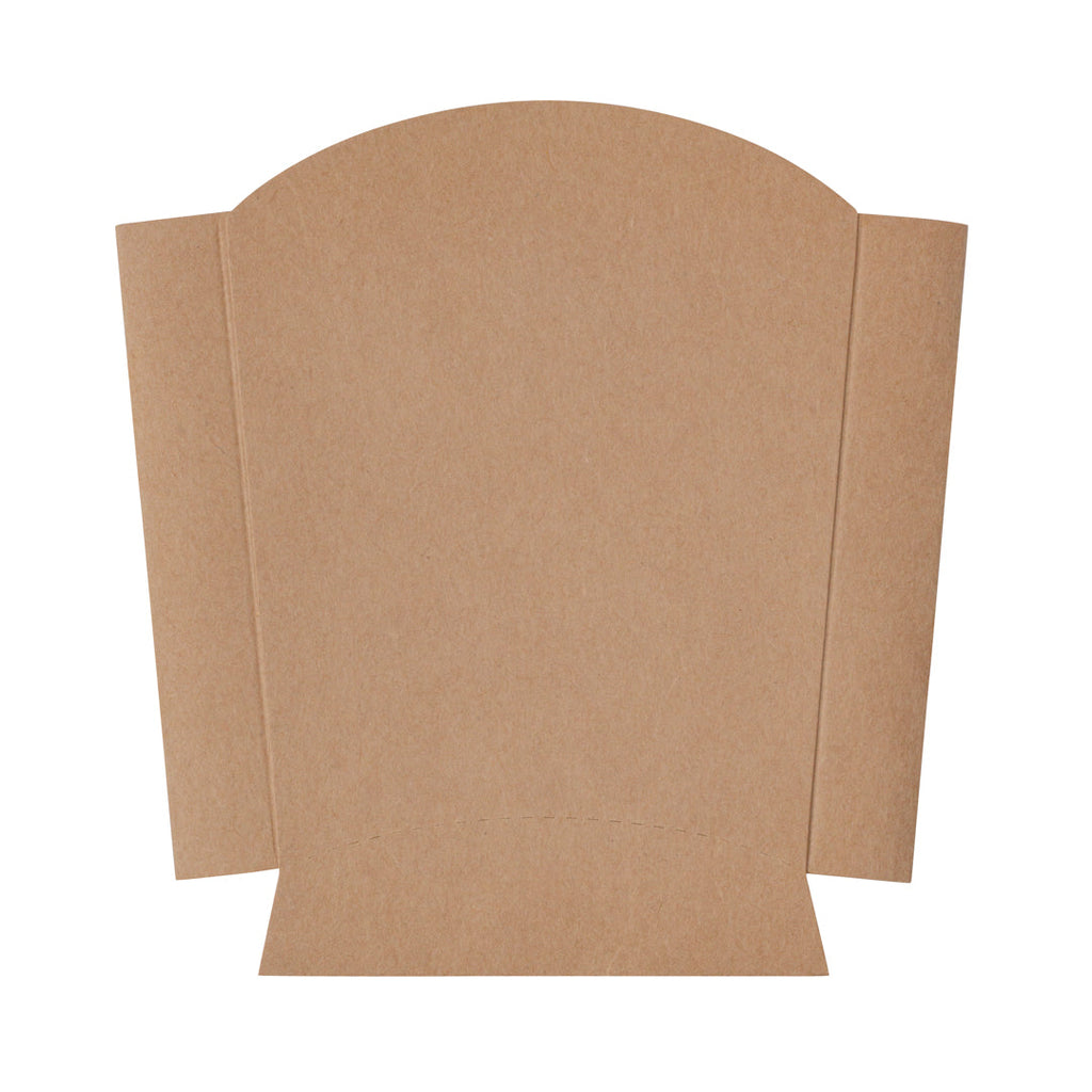 Bio Tek 3 oz Kraft Paper Fry Cup / Snack Container - 4 1/2" x 3 1/4" x 3 3/4" - 100 count box