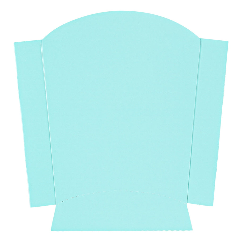 Bio Tek 3 oz Turquoise Paper Fry Cup / Snack Container - 4 1/2" x 3 1/4" x 3 3/4" - 100 count box