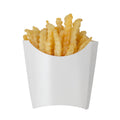 Bio Tek 3 oz White Paper Fry Cup / Snack Container - 4 1/2" x 3 1/4" x 3 3/4" - 100 count box