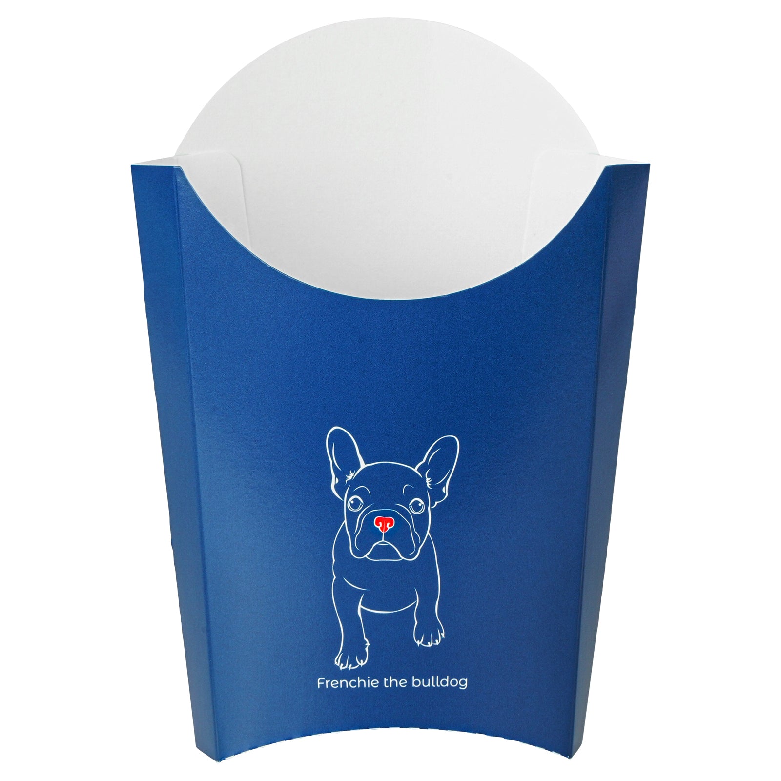 Bio Tek 4 oz Frenchie Paper Fry Cup / Snack Container - 4 3/4" x 3 1/2" x 5" - 100 count box
