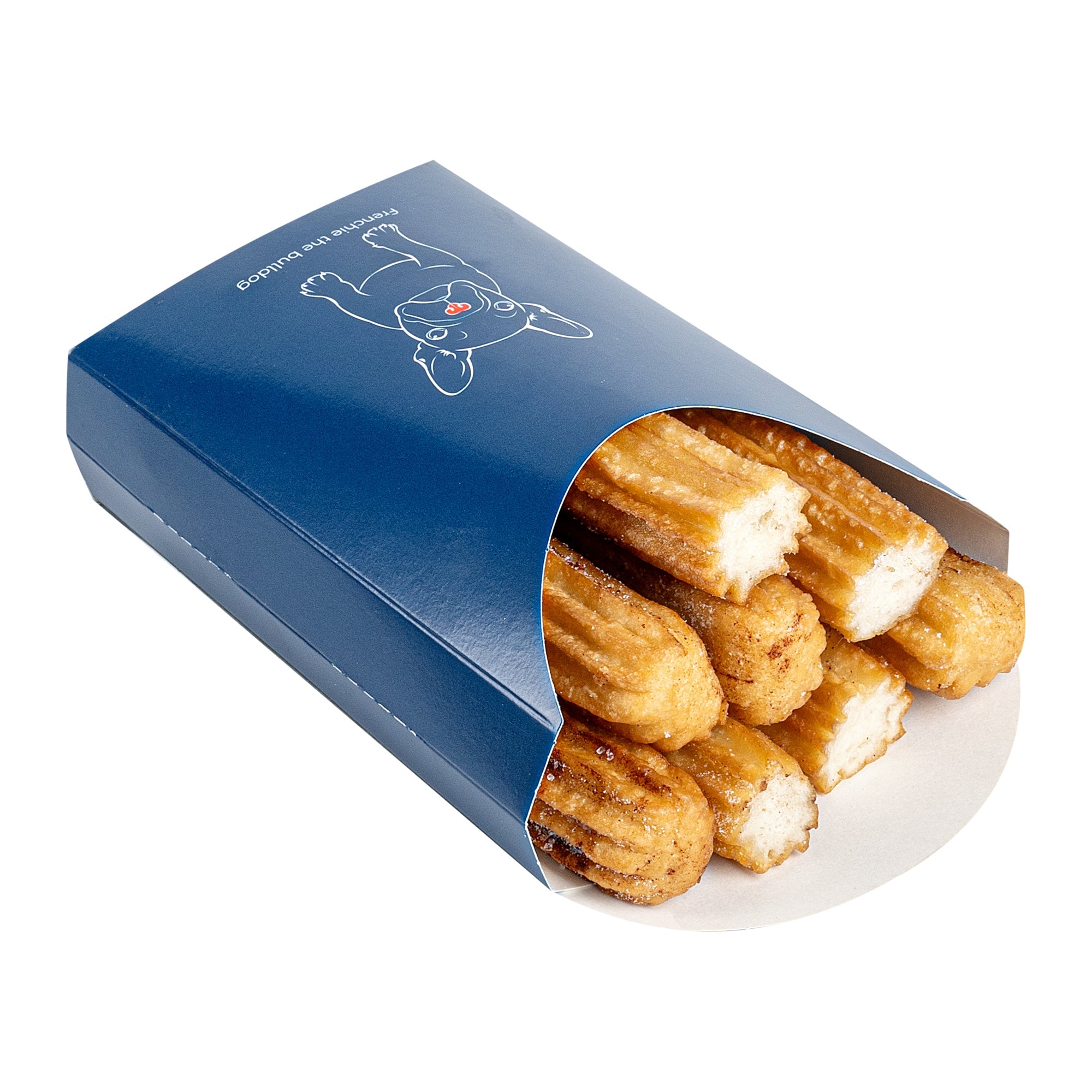 Bio Tek 4 oz Frenchie Paper Fry Cup / Snack Container - 4 3/4" x 3 1/2" x 5" - 100 count box