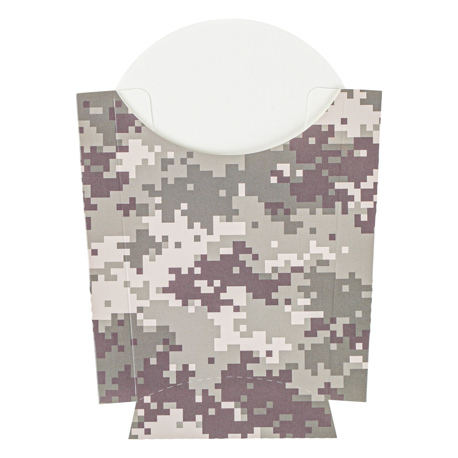 Bio Tek 4 oz Camouflage Paper Fry Cup / Snack Container - 4 3/4" x 3 1/2" x 5" - 100 count box