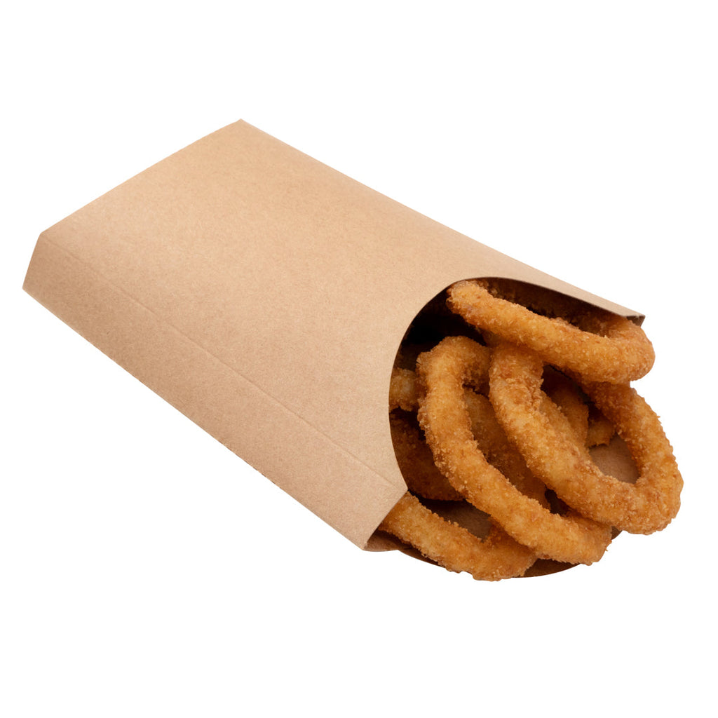 Bio Tek 4 oz Kraft Paper Fry Cup / Snack Container - 4 3/4" x 3 1/2" x 5" - 100 count box